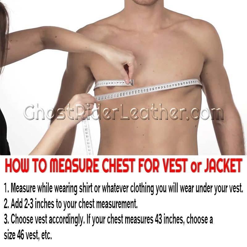 Leather Motorcycle Jacket - Men's - Patchwork - Average Sizes - GFMOTS-2X-BN - Image 3