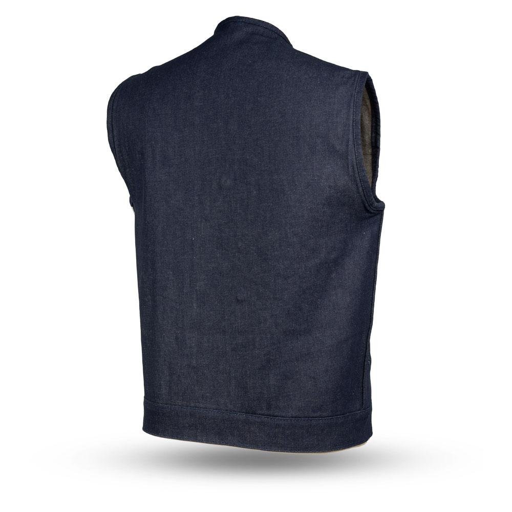 Haywood - Men's Blue Denim Motorcycle Vest - Image 2