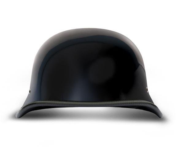 Novelty Motorcycle Helmet - High Gloss Black - Big German - 1005A-DH - Image 2