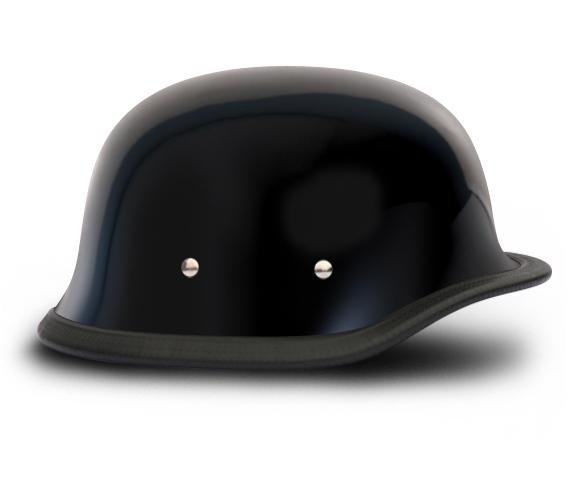 Novelty Motorcycle Helmet - High Gloss Black - Big German - 1005A-DH - Image 5