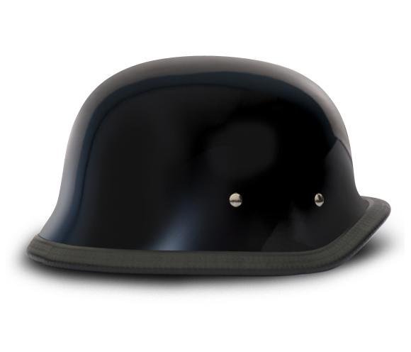 Novelty Motorcycle Helmet - High Gloss Black - Big German - 1005A-DH - Image 6