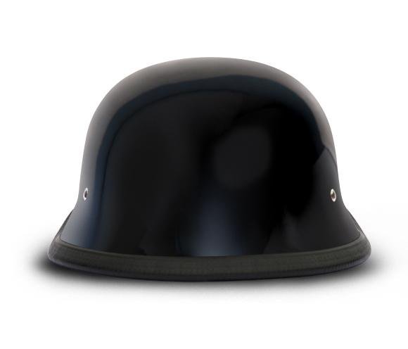 Novelty Motorcycle Helmet - High Gloss Black - Big German - 1005A-DH - Image 7