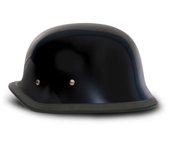 Novelty Motorcycle Helmet - High Gloss Black - Big German - 1005A-DH - Image 8