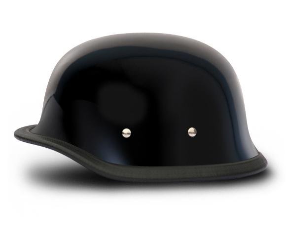 Novelty Motorcycle Helmet - High Gloss Black - Big German - 1005A-DH - Image 9