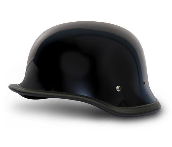Novelty Motorcycle Helmet - High Gloss Black - Big German - 1005A-DH - Image 10