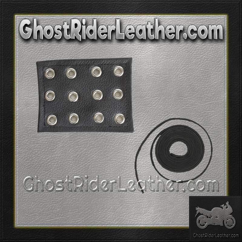 4 Inch Leather Chaps Extension with Leather Lacing - CE1-CE3-DL - Image 2