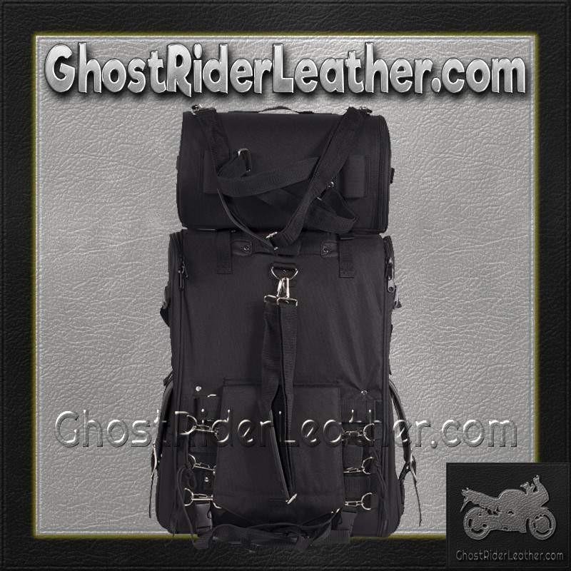 Big PVC Sissy Bar Bag - Motorcycle Luggage - Gear - SB11-NO-STUD-DL - Image 5
