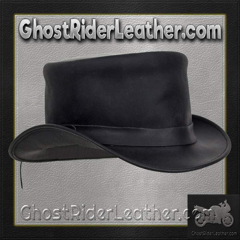 Deadman Top Hat - Men's - Black Leather - HAT1-11-DL - Image 9