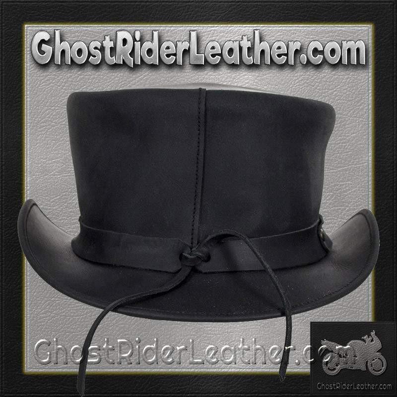 Deadman Top Hat - Men's - Black Leather - HAT1-11-DL - Image 10