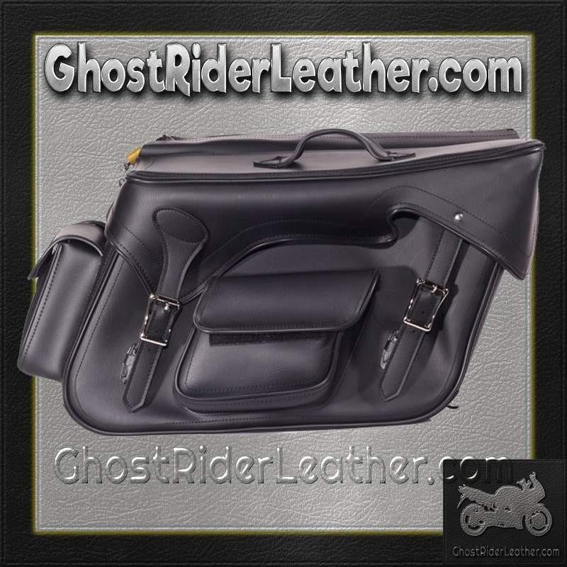 Saddlebags - PVC - Throwover - Pockets - Motorcycle - SD4085-NS-PV-DL - Image 4