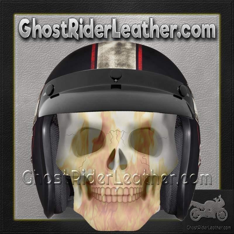 DOT Motorcycle Helmet - Built For Speed - Open Face - DC6-BFS-DH - Image 7