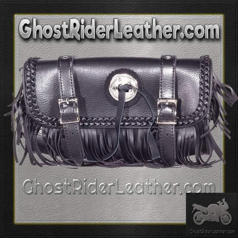 Motorcycle Tool Bag - PVC - Fringe - Fork Bag - 10 Inches - TB3000-12-DL - Image 6
