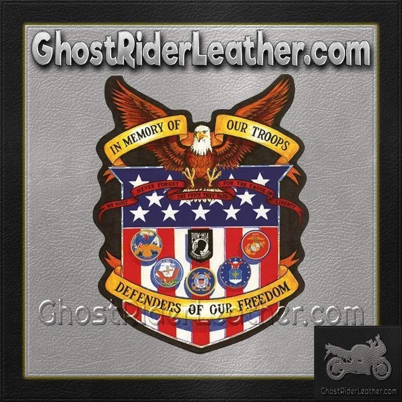 In Memory of Our Troops Patch - Military Veteran - USA Flag - POW MIA - PAT-A43-DL - Image 2