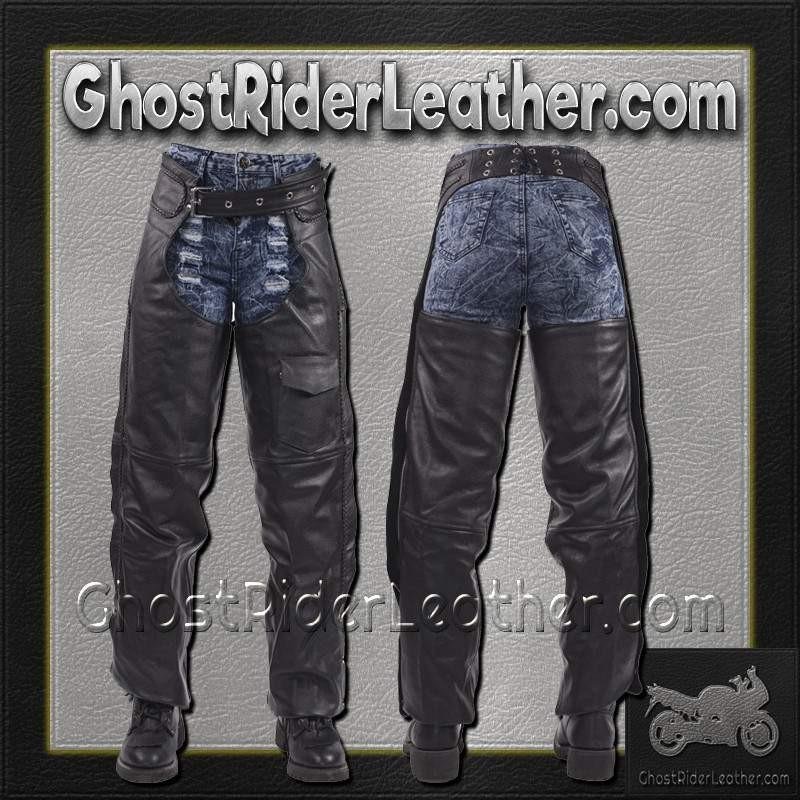Leather Assless Chaps - Braid Design - Men or Women - C4326-04-DL - Image 7