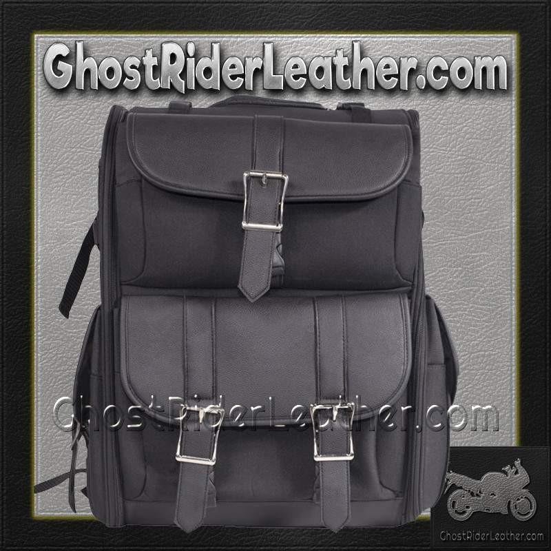 Best Medium PVC Motorcycle Sissy Bar Bag - SKU SB11-MED-NO-STUD-DL - Image 7