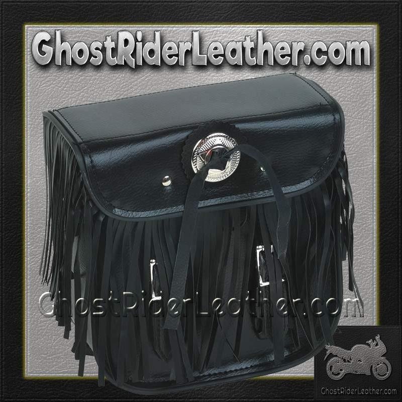 Motorcycle Sissy Bar Bag with Fringe For Motorcycle Storage - SKU SB5004-DL - Image 3