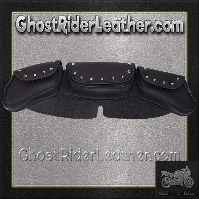 Motorcycle Windshield Bag Set - Studs - 3 Compartments - WS23-DL - Image 5