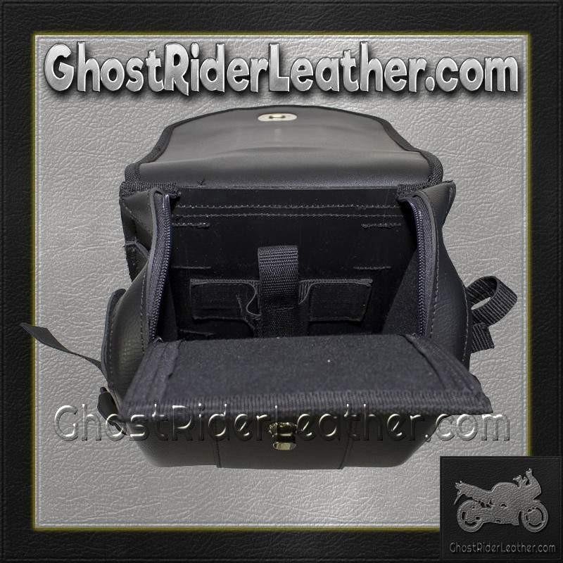 Plain PVC Motorcycle Sissy Bar Bag with Gun Holster - SKU SB86-DL - Image 5