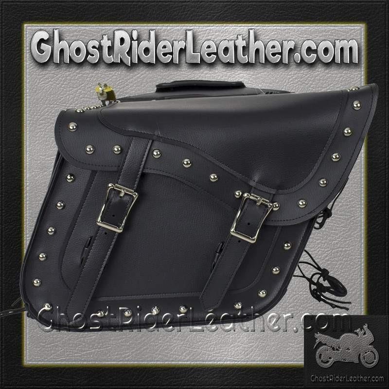 Saddlebags - PVC - Studs - Gun Pockets - Zip Off - SD4090-PV-DL - Image 6