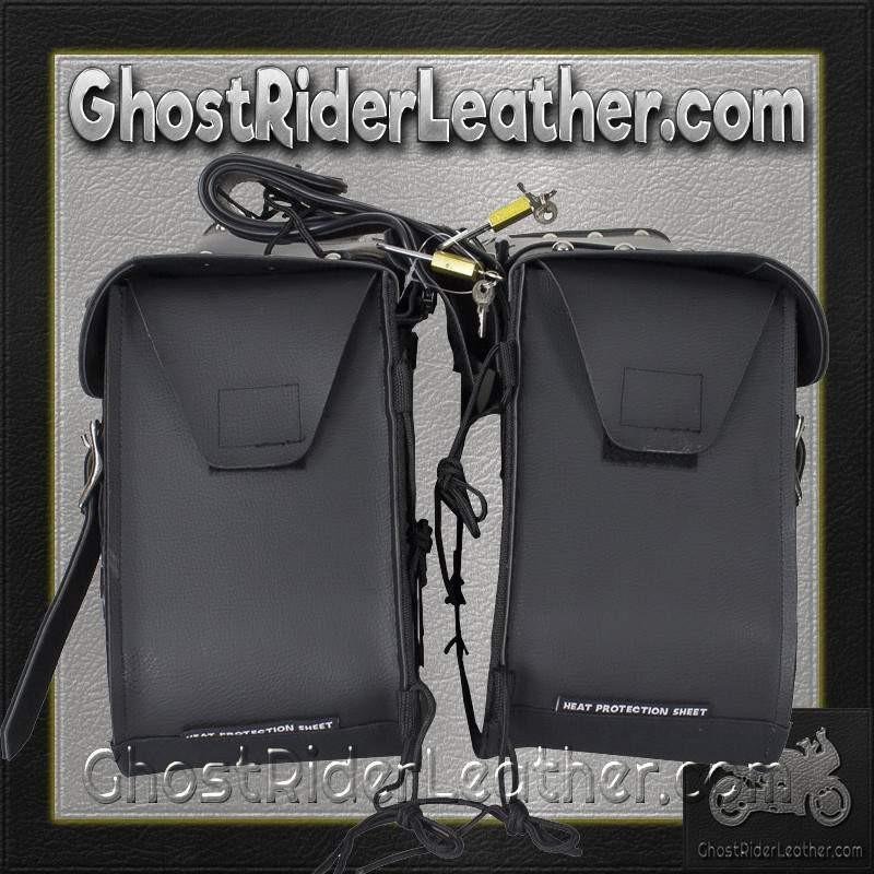 Saddlebags - PVC - Studs - Gun Pockets - Zip Off - SD4090-PV-DL - Image 10