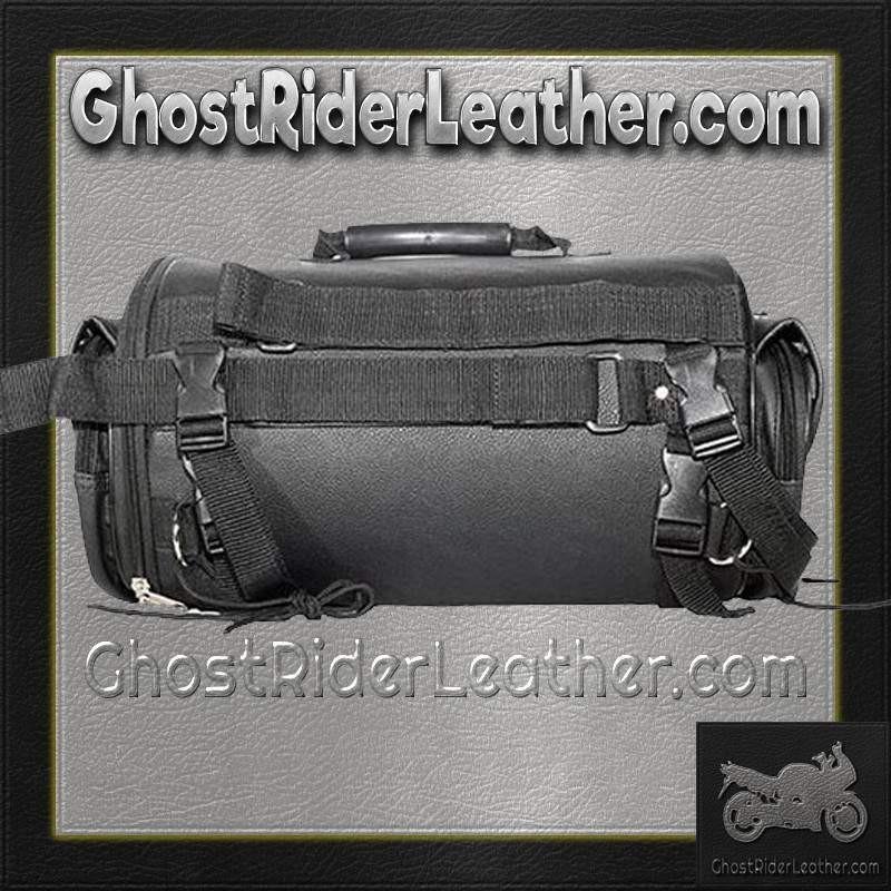 Sissy Bar Bag - Duffle Style - Studs - Biker Gear - Motorcycle - SB77-DL - Image 2