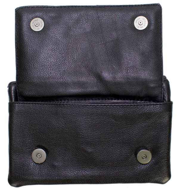 Leather Belt Bag - Purple - Sugar Skull Design - Handbag - BAG35-EBL19-PURP-DL - Image 2