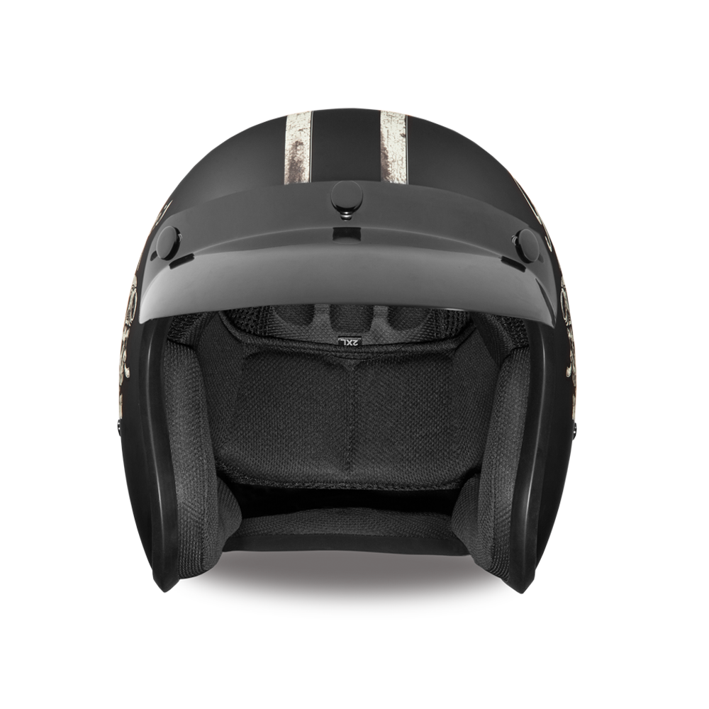 DOT Motorcycle Helmet - Flying Aces - Open Face - Cruiser - DC6-FAC-DH - Image 3