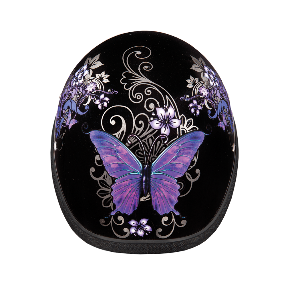 Novelty Motorcycle Helmet - Butterflies - Eagle Shorty - 6002B-DH - Image 12