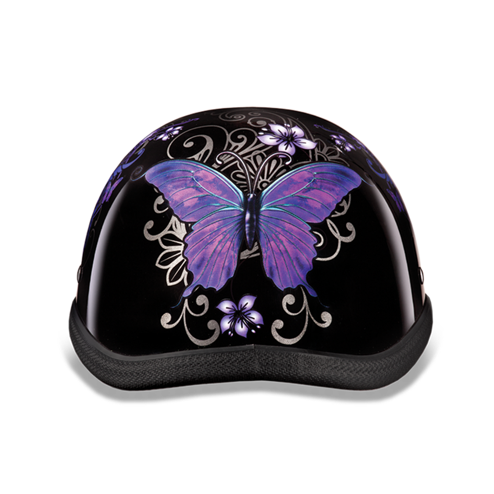 Novelty Motorcycle Helmet - Butterflies - Eagle Shorty - 6002B-DH