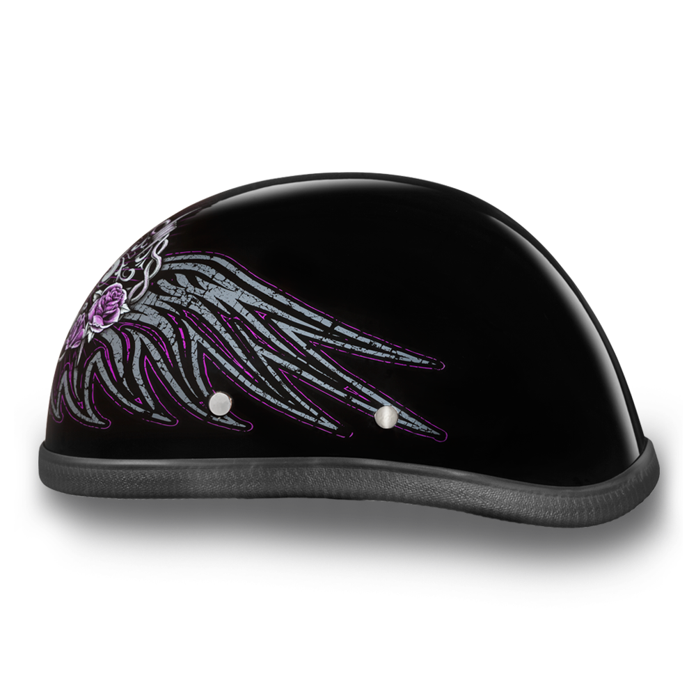 Novelty Motorcycle Helmet - Barbed Wire Heart - Shorty Eagle - 6002BWH-DH - Image 4