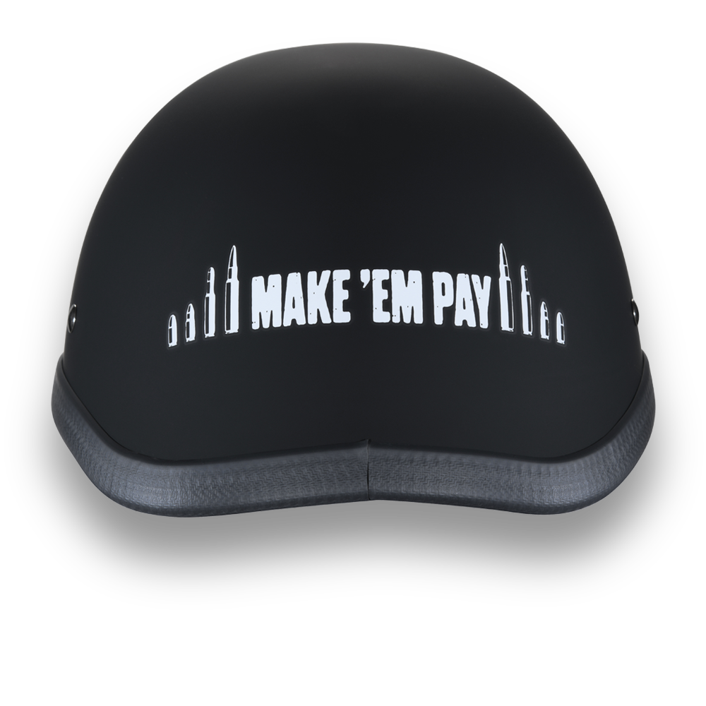 Novelty Motorcycle Helmet - Make 'Em Pay - Eagle Shorty - 6002MP-DH - Image 3