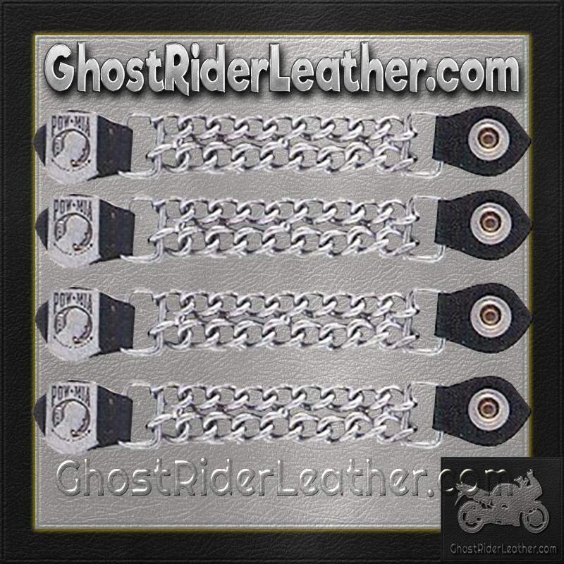 Set of Four POW MIA Vest Extenders with Chrome Chain - AC1065-DL - Image 2