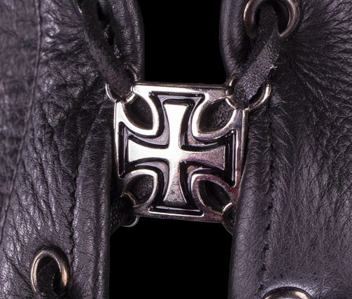 Side Laces Charms - For Vests or Jackets - Set of 6 - Maltese Cross Design - AC1200-DL - Image 2