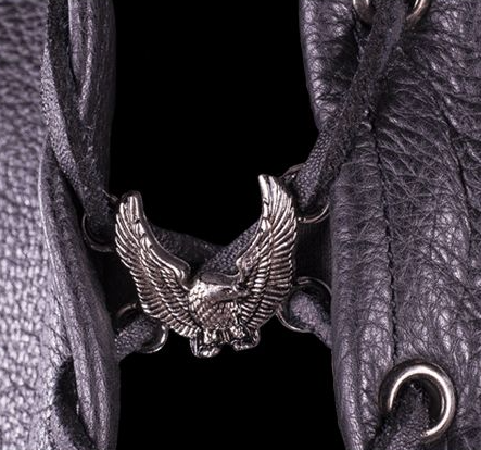 Side Laces Charms - For Vests or Jackets - Set of 6 - Soaring Eagle Design - AC1203-DL - Image 2