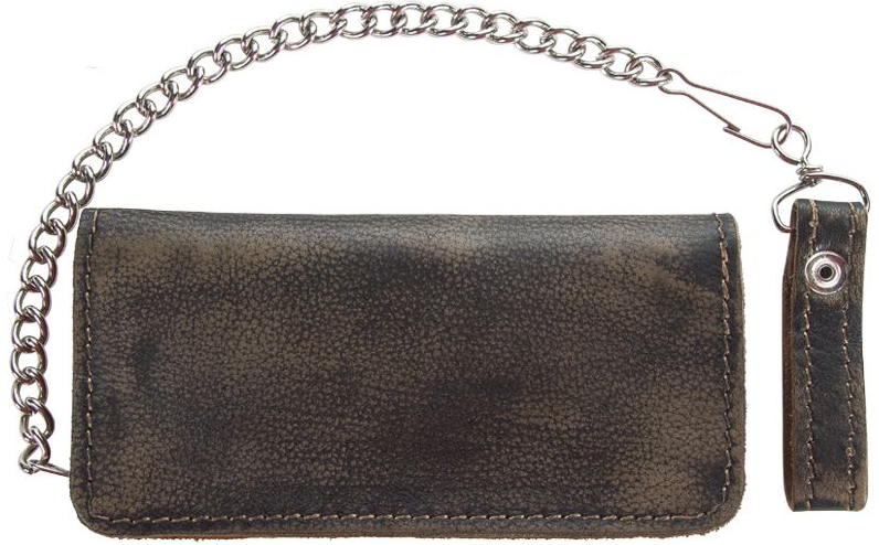 Leather Chain Wallet - Heavy Duty - Distressed Brown - AC51-12HD-DL - Image 2