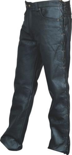 Leather Pants - Men's - Side Laces - 5 Pocket Style - AL2502-AL