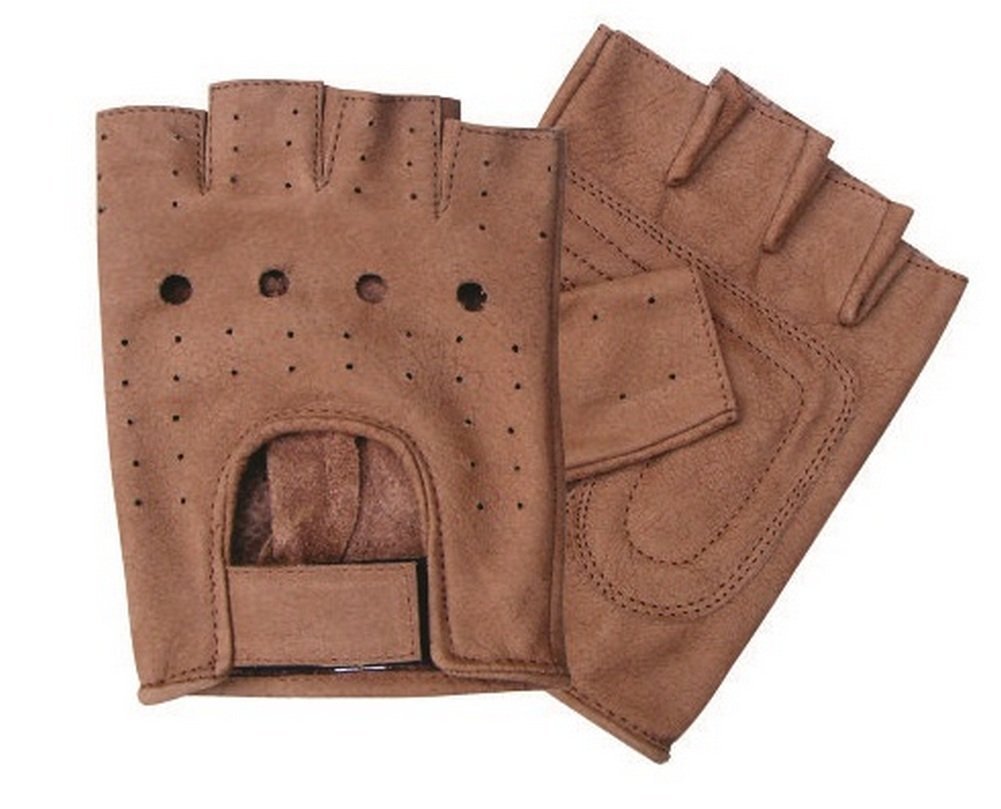 Men's Classic Style Brown Leather Motorcycle Jacket With Free Gloves- Up To Size 60 - SKU AL2015-AL - Image 3