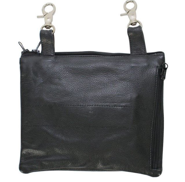 Leather Belt Bag - Lime Green - Gun Pocket - Flying Skull Design - Handbag - BAG36-EBL10-LIME-DL - Image 4