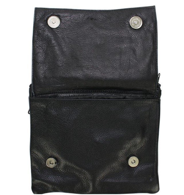 Leather Belt Bag - Lime Green - Gun Pocket - Flying Skull Design - Handbag - BAG36-EBL10-LIME-DL - Image 5