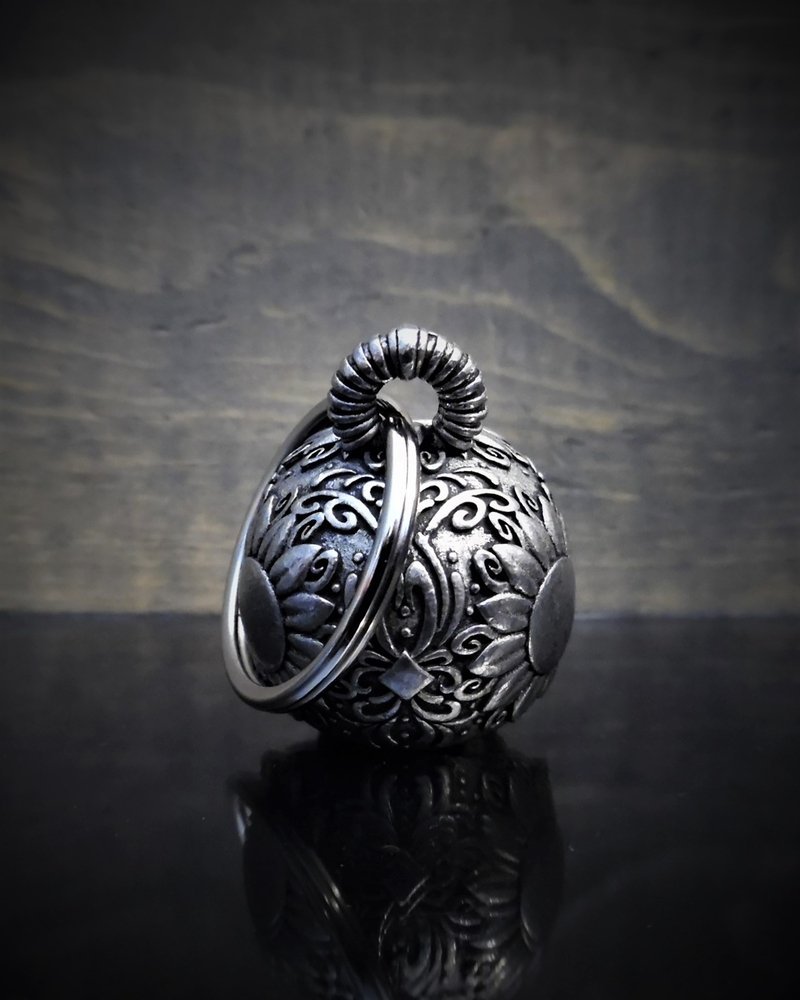 Sugar Skull - Pewter - Motorcycle Ride Bell - Made In USA - SKU BB24-DS - Image 2