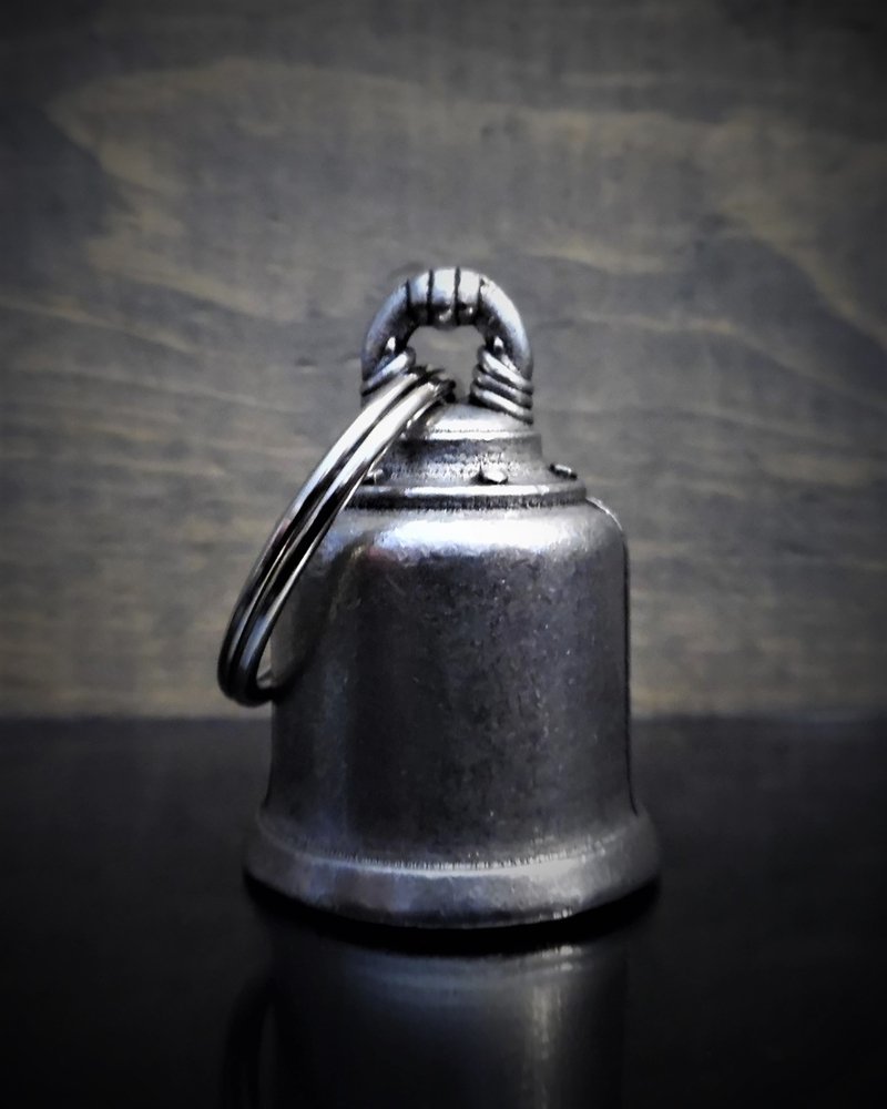 Maltese Cross - Pewter - Motorcycle Gremlin Bell - Made In USA - SKU BB25-DS - Image 2