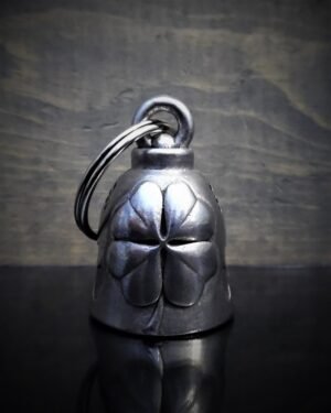 Clover - Pewter - Motorcycle Spirit Bell - Made In USA - SKU BB36-DS
