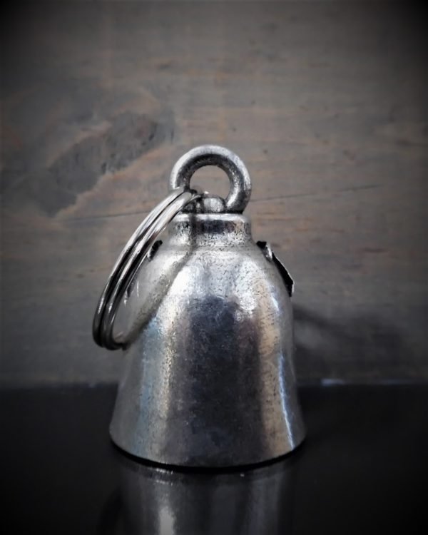 Skull Batwing - Pewter - Motorcycle Gremlin Bell - Made In USA - SKU BB59-DS - Image 2