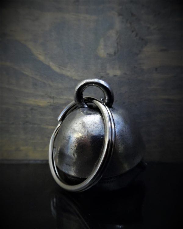 Canadian Helmet Skull Diamond - Pewter - Motorcycle Gremlin Bell - Made In USA - SKU BB71-DS - Image 4