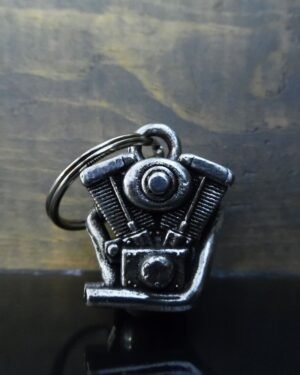 Motorcycle Engine - Pewter - Motorcycle Gremlin Bell - Made In USA - SKU BB79-DS