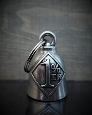 One Percenter - Pewter - Motorcycle Spirit Bell - Made In USA - SKU BB82-DS