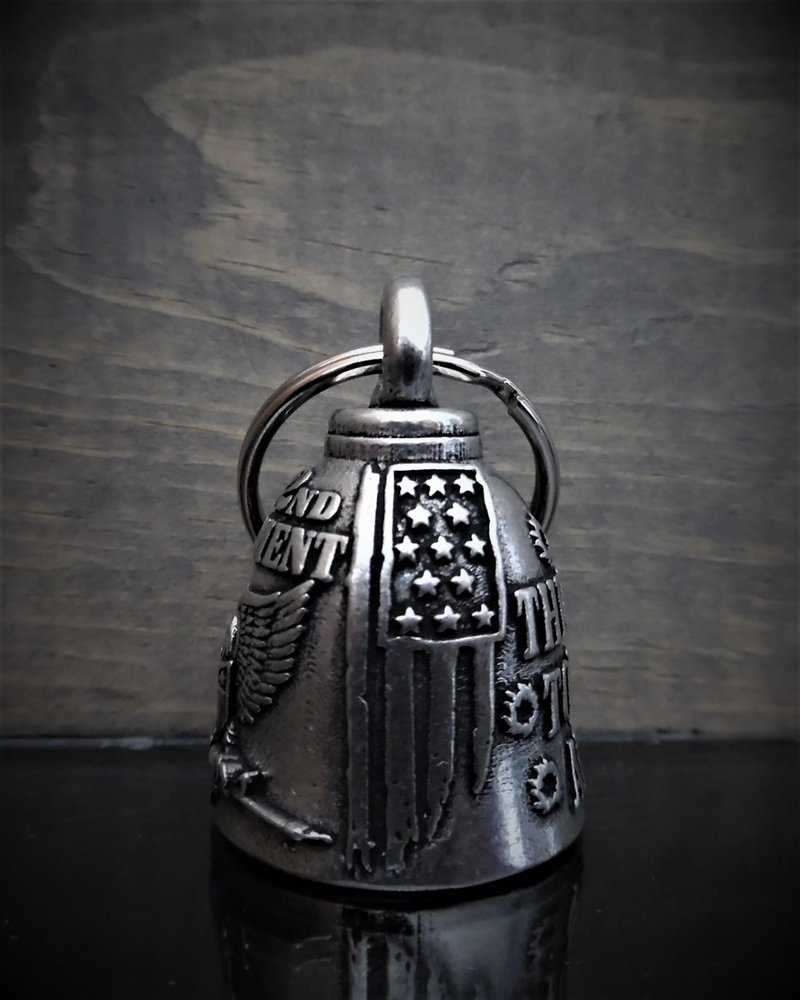 2nd Amendment - Pewter - Motorcycle Spirit Bell - Made In USA - SKU BB94-DS - Image 3