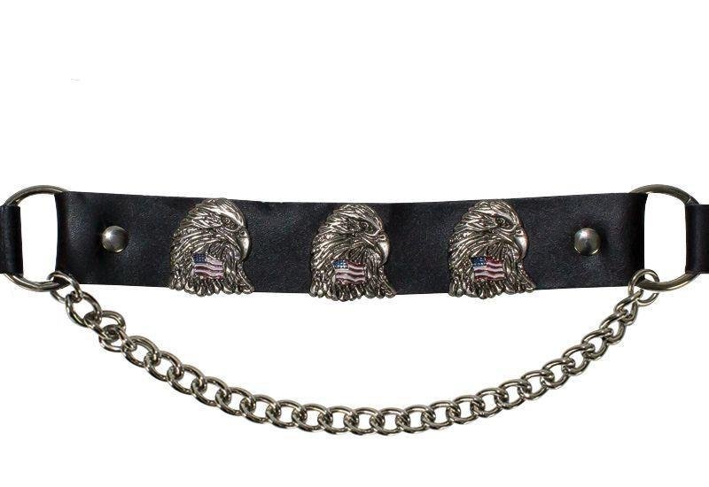 Pair of Biker Boot Chains - Eagle With USA Flag - Motorcycle - BC15-DL - Image 2
