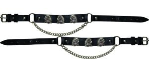 Pair of Biker Boot Chains - Eagle With USA Flag - Motorcycle - BC15-DL