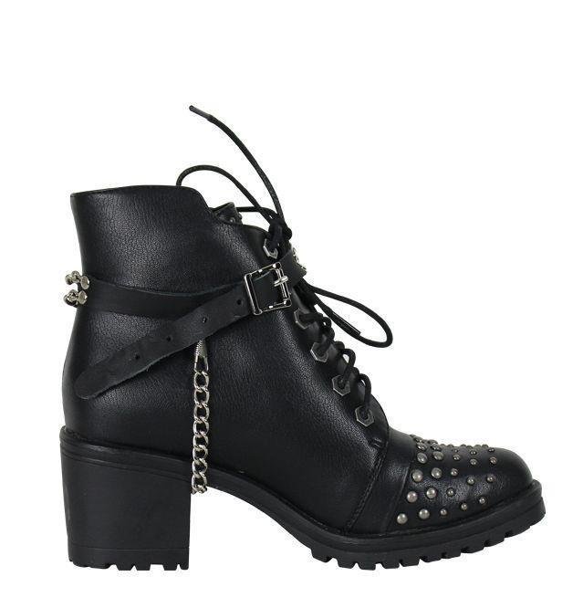 Pair of Women's Biker Boot Chains - Chrome Rose - BCN102-DL - Image 2